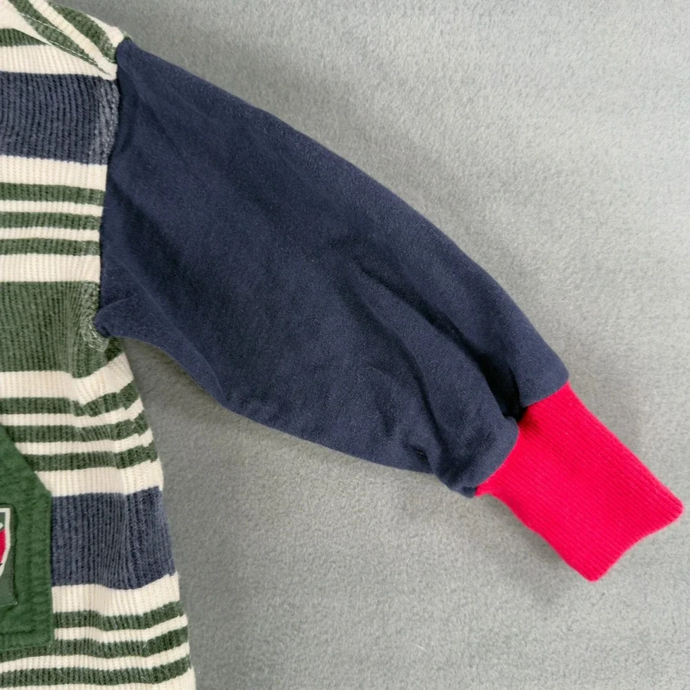 Vintage Gymboree Baby Boys Striped Ribbed Cotton Romper One Piece Small